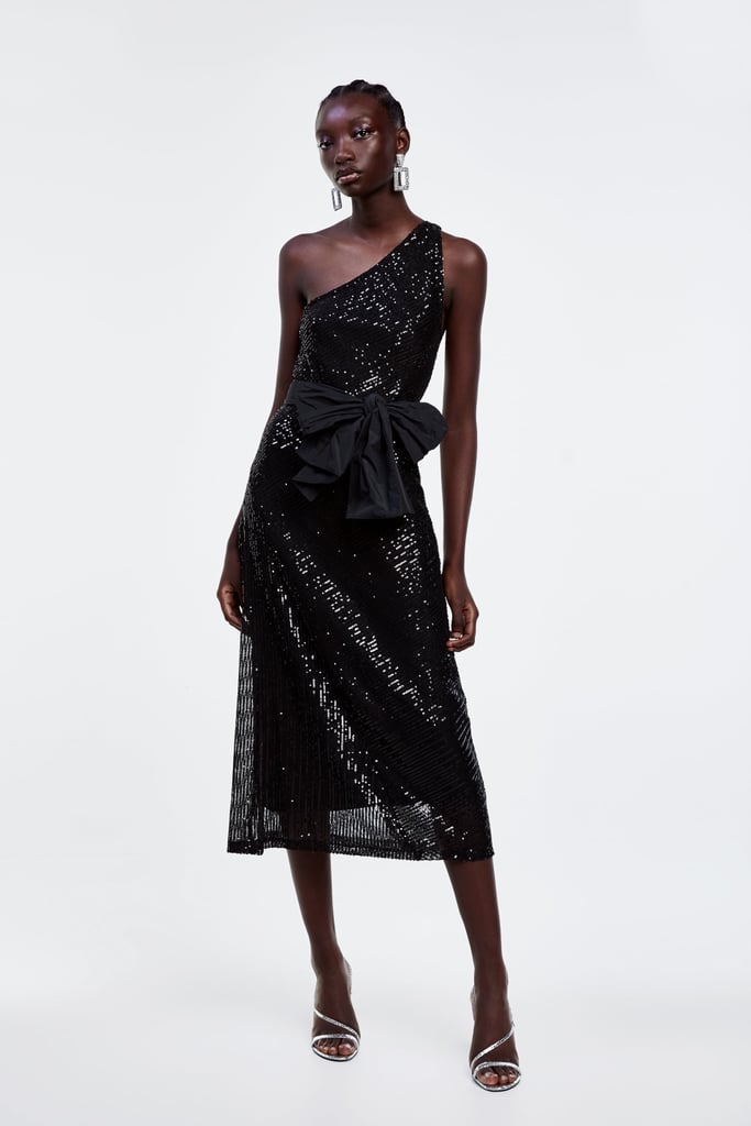 Zara Asymmetric Sequin Dress