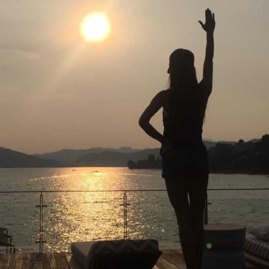 Victoria Beckham Wearing Denim Shorts Instagram May 2016
