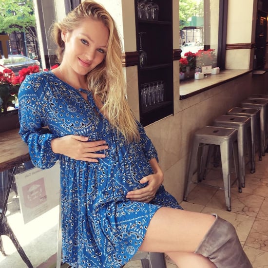 Candice Swanepoel Blue Bandana Dress Instagram May 2016