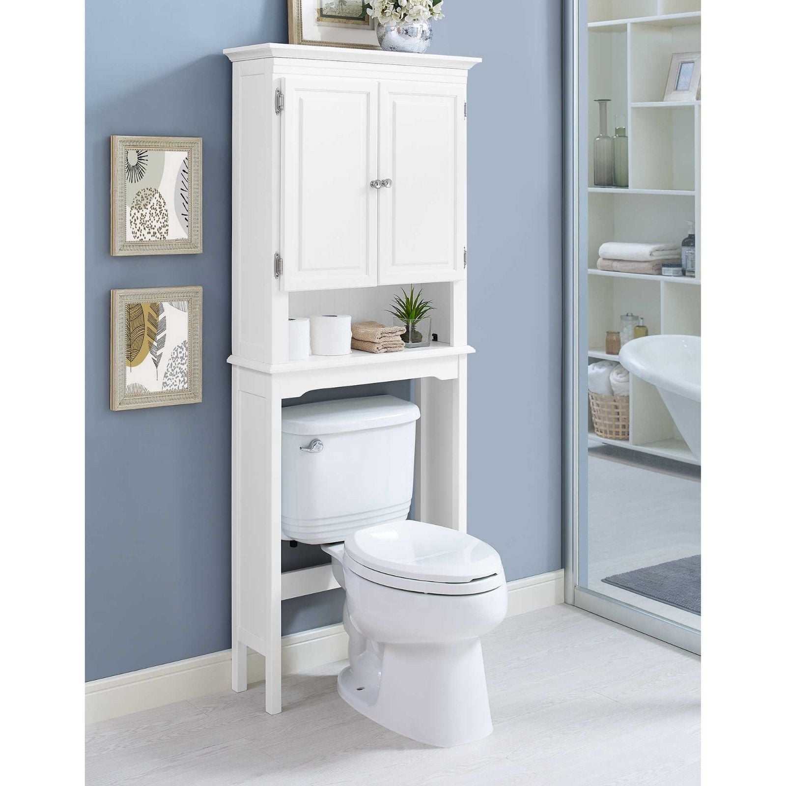 Bathroom Wakefield No Tools Over The Toilet Space Saver I