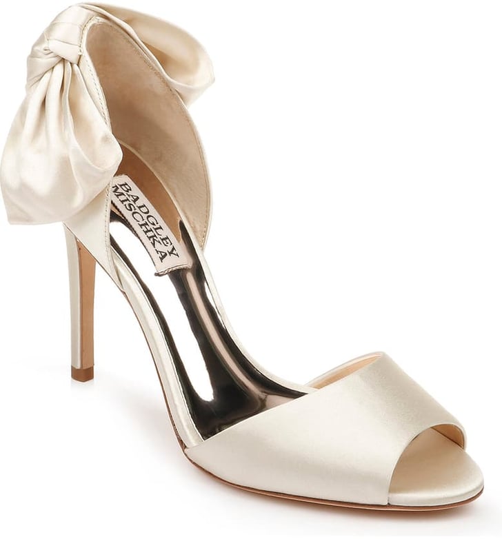 Badgley Mischka Eugenie Bow d Orsay Peep Toe Pump Hailey Baldwin