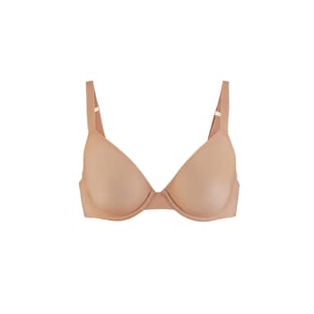 Skims Naked Underwire Plunge Bra In Honey