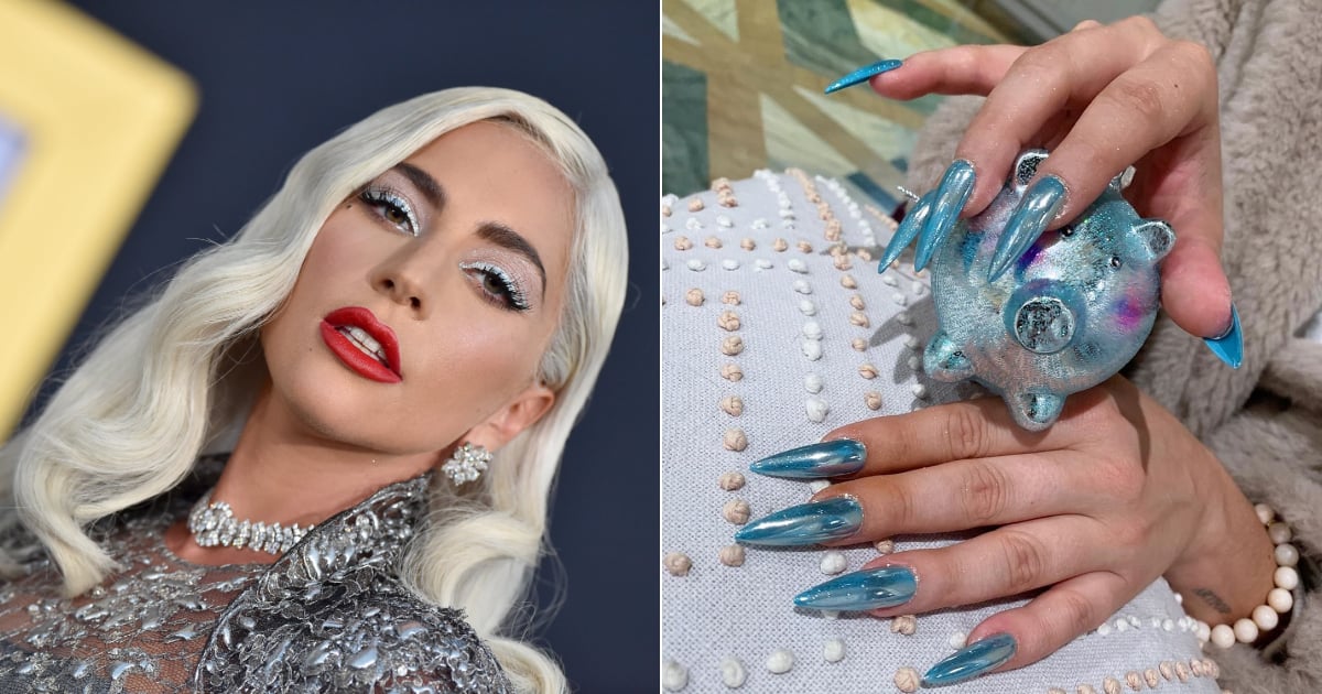 Lady Gaga's Icy Blue Holiday Nail Polish | POPSUGAR Beauty