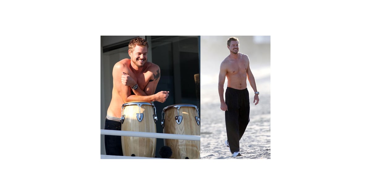 Photos Of Shirtless Eric Dane Filming Valentines Day In La Popsugar Celebrity