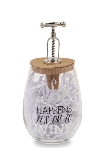 Mud Pie Stemless Wine Glass
