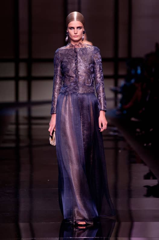 Giorgio Armani Prive Couture Fashion Show, Collection Spring Summer 2014  presented during Paris Fashion Week. Runway look # 0014 – NOWFASHION