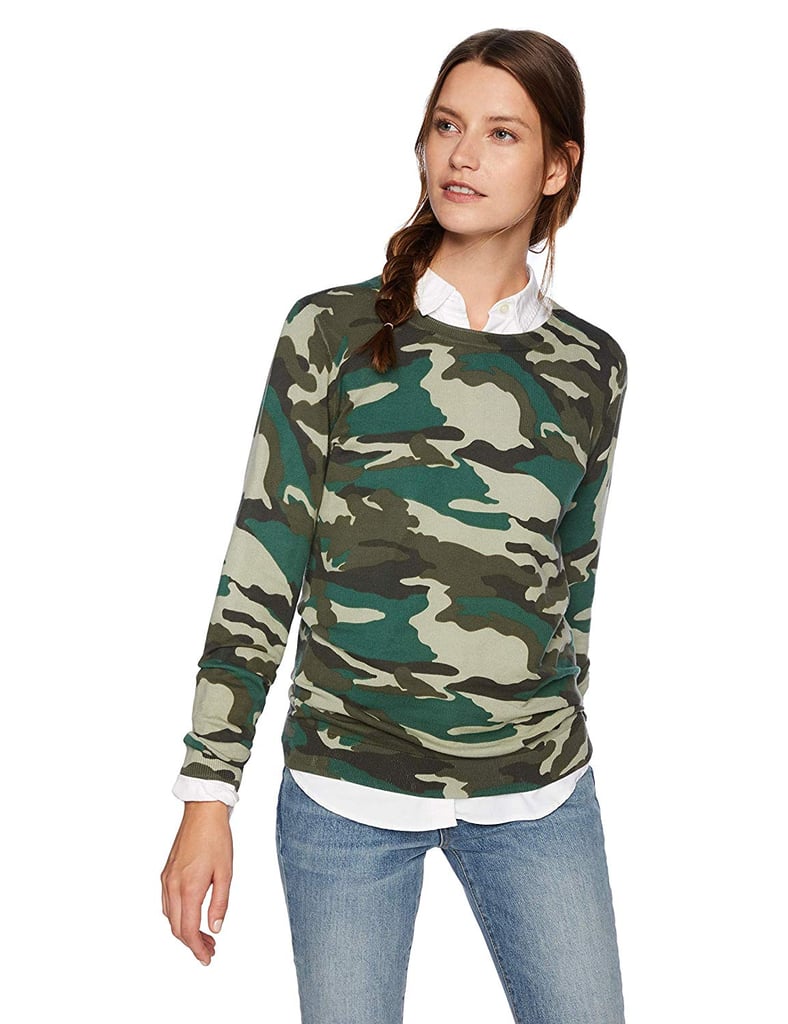 j crew camo sweater