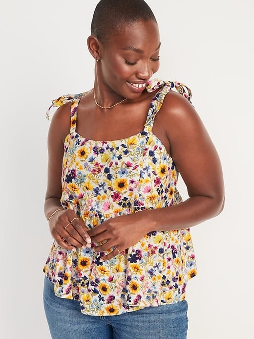 old navy yellow floral shirt