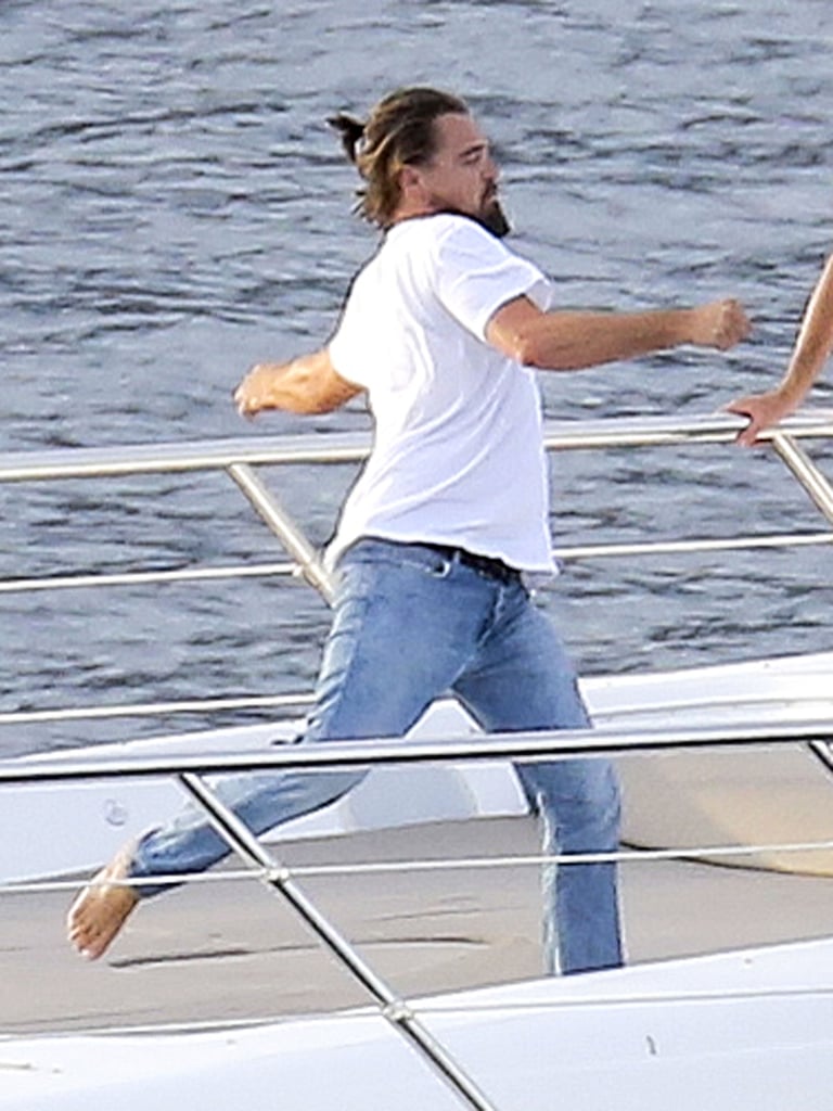 Leonardo DiCaprio Practices Karate on a Yacht | Pictures