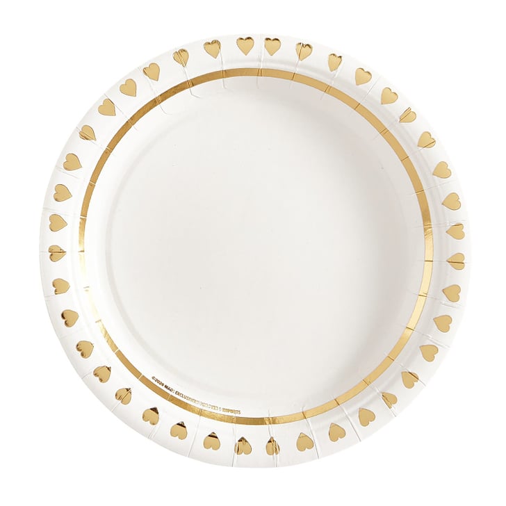 Gold Heart Paper Plates The Best Affordable Valentine's Day Decor