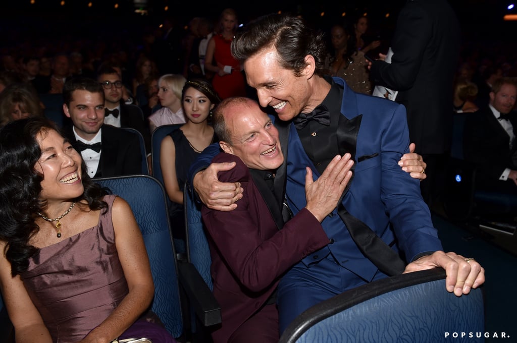 Woody Harrelson and Matthew McConaughey had a bro moment in the audience.