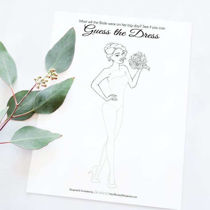Guess the Dress Game Cheap Bridal Shower Products POPSUGAR Smart
