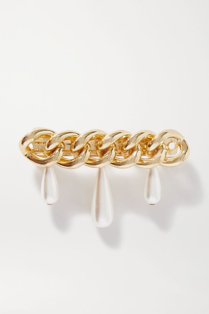 Rosantica Gold Canasta Faux Pearl-Embellished Hair Clip