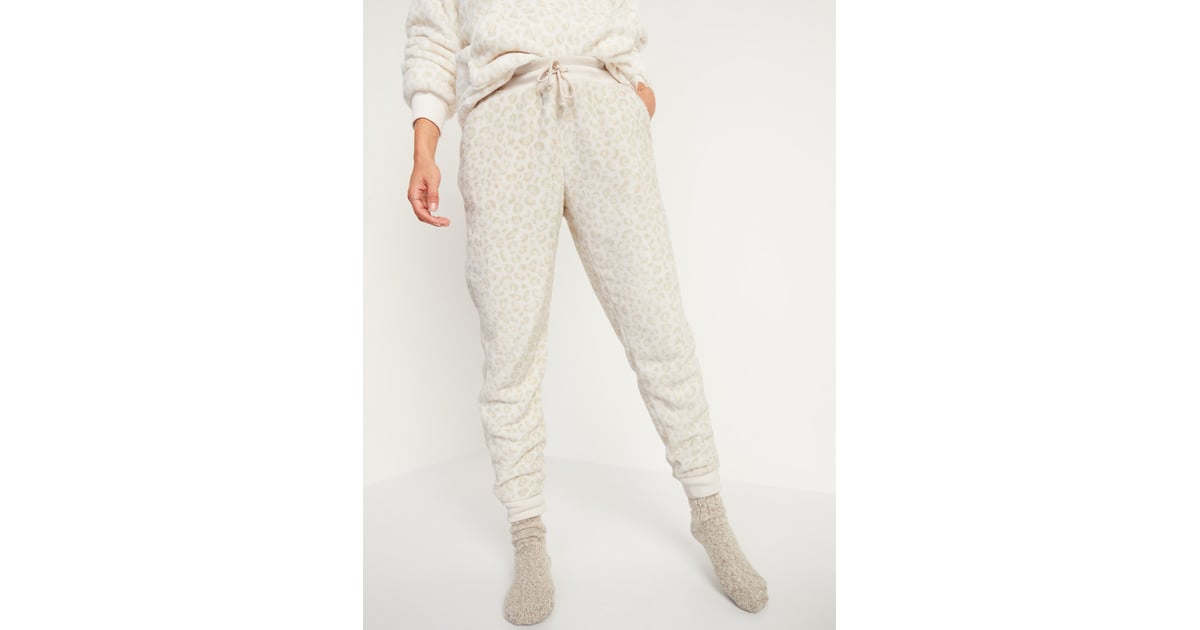 faux fur joggers
