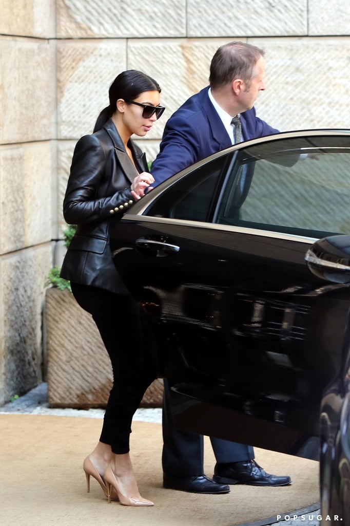 Kim and Kanye Attend a Wedding in Prague During Honeymoon