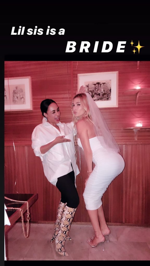 Hailey Baldwin's White Dress at Her Bachelorette Party