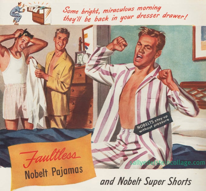 And for an example of an advertisement with unintentionally homosexual undertones, there's this pajamas ad for men.