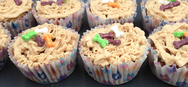 Carrot Banana Cupcakes For Dogs