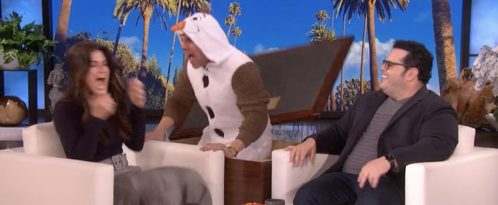 Idina Menzel Is Scared by Olaf on Ellen DeGeneres Show Video