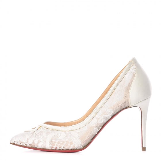 Christian Louboutin Lace Satin Neoalto 85 Pumps