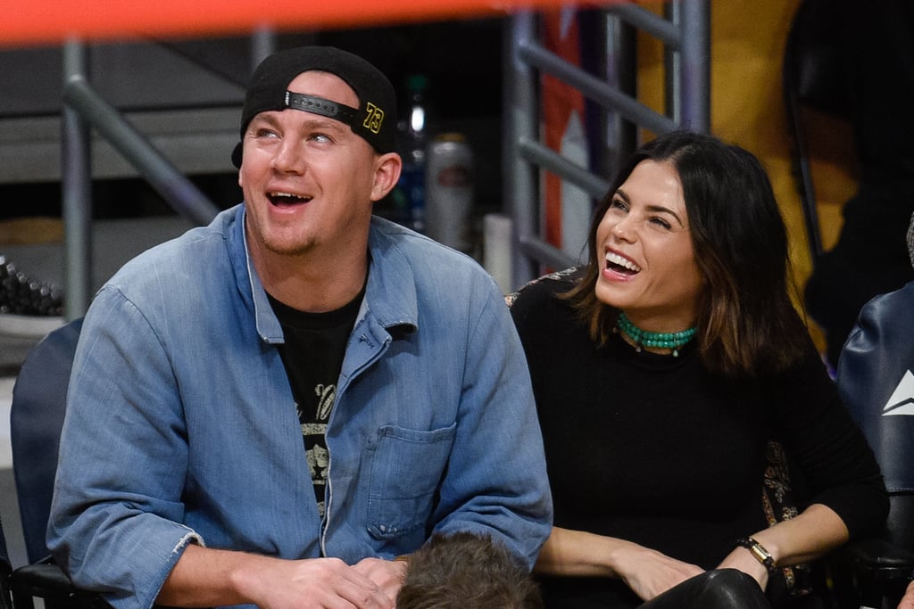 Channing Tatum and Jenna Dewan Kiss at Lakers Game 2015