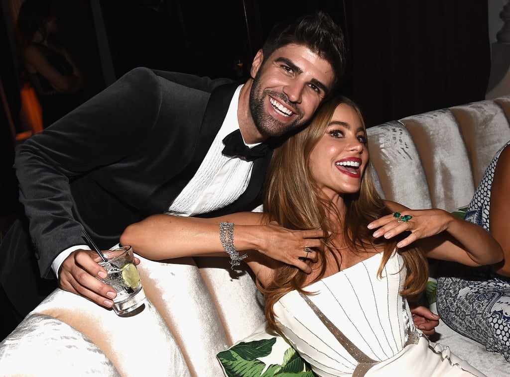 Sofia Vergara and Justin Mikita got goofy inside the Fox bash.