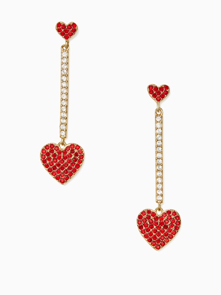 Kate Spade Yours Truly Pave Heart Linear Earrings | Jewelry Gifts For ...