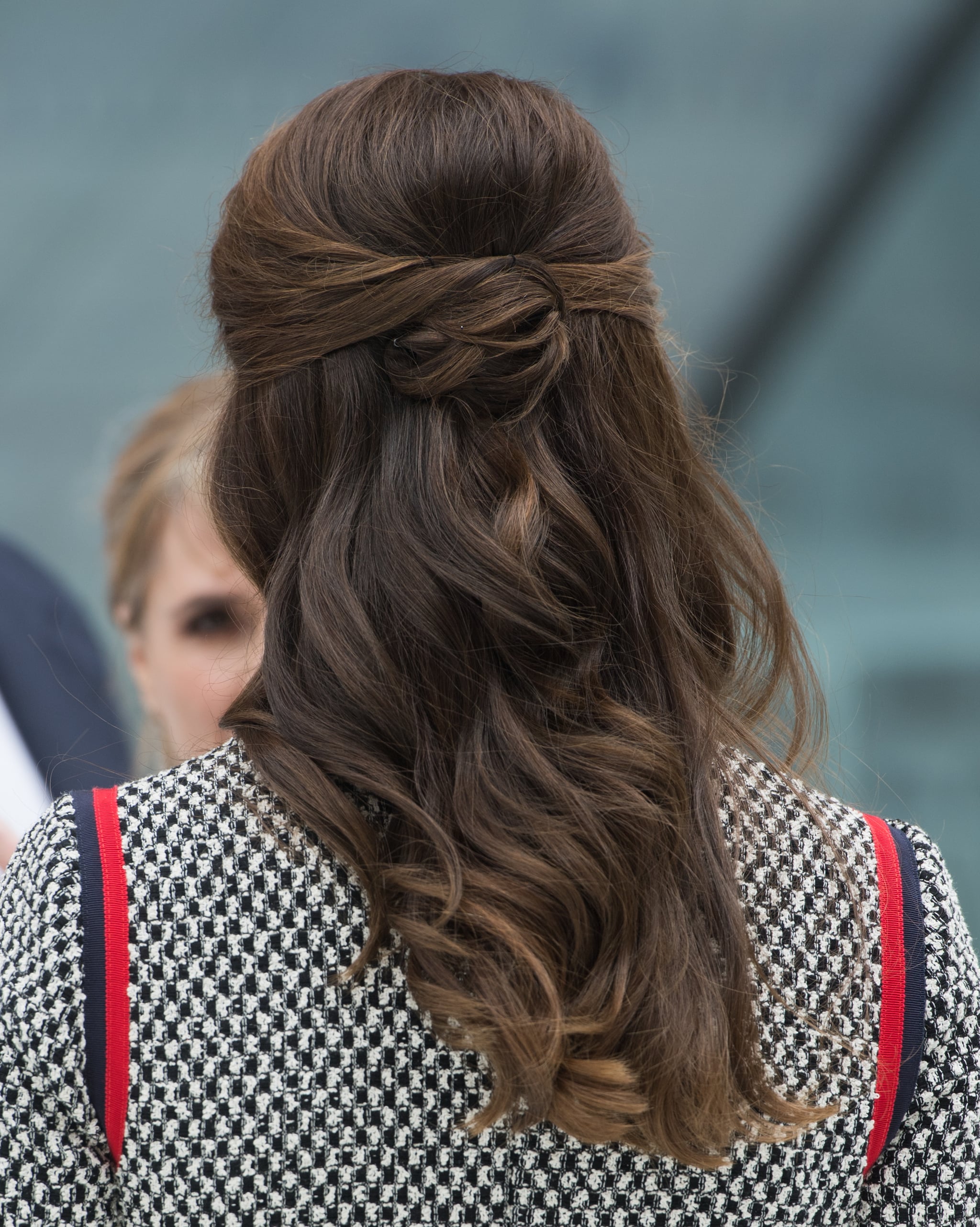 A Half-Up Low Bun | 8 Kate Middleton Hairstyles Perfect For All of Your  Summer Affairs | POPSUGAR Beauty Middle East Photo 19