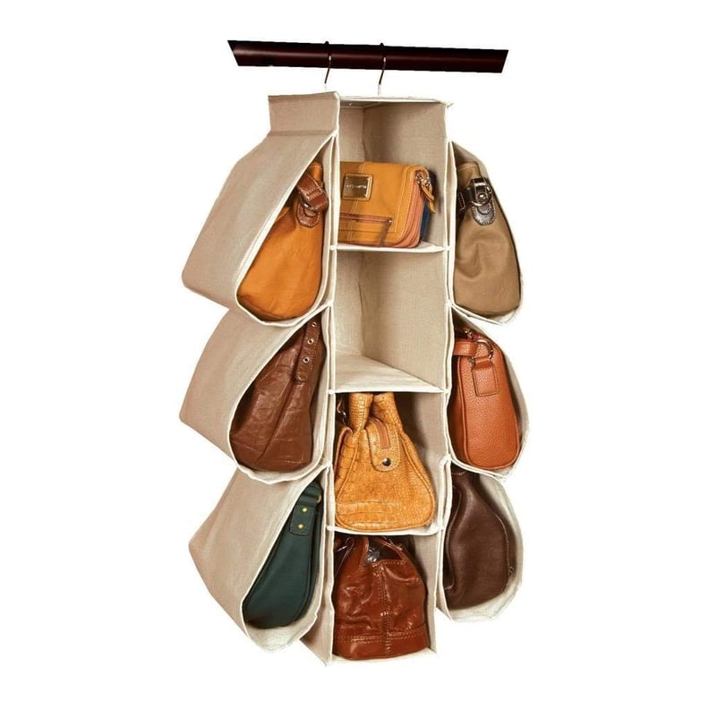 Hanging Purse Organizer Handbag Organizer 4 Easy Access Pockets Hanging  Purse Handbag Organizer Hanging Closet Storage Bag