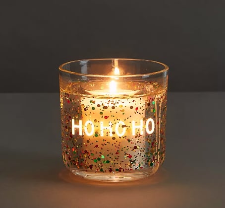Marks & Spencer Light Up Candle: Neon Ho Ho Ho Light Up Candle