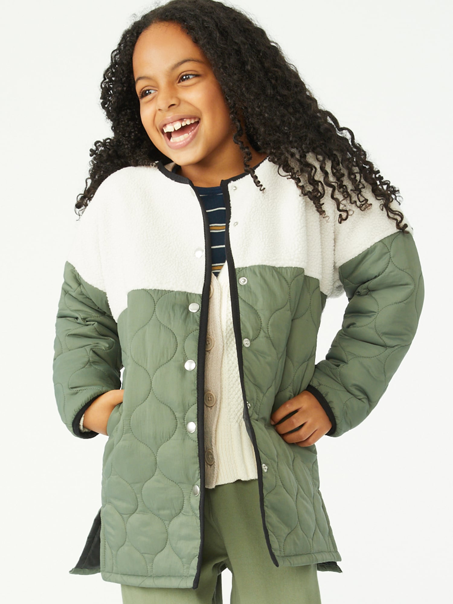 Free Assembly Girls Faux Sherpa Parka 