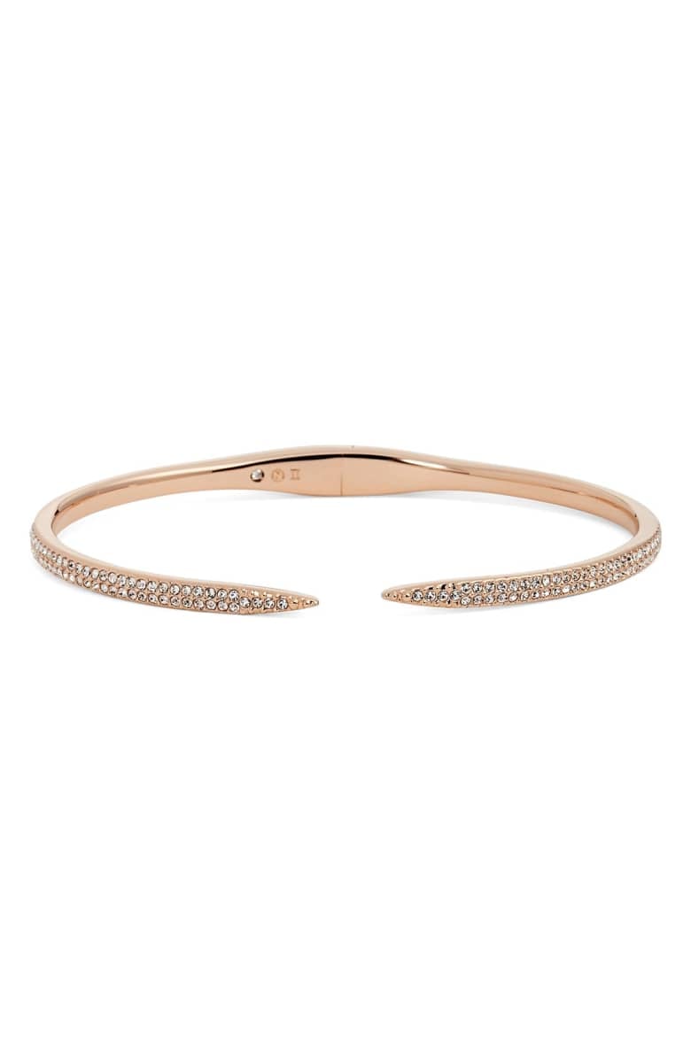 Linda Bangle Bracelet in Gold Vermeil with Diamond | MYKA