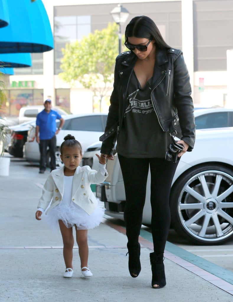 Kim Kardashian and North West Going to Dance Class