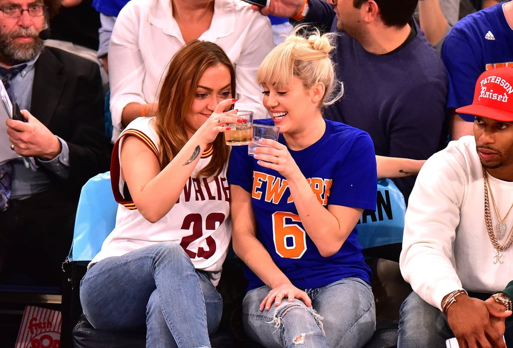 Miley Cyrus and Family at Basketball Game March 2016