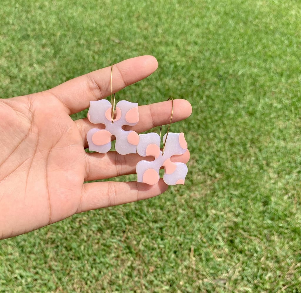 1156East Painted Glass Statement Earrings
