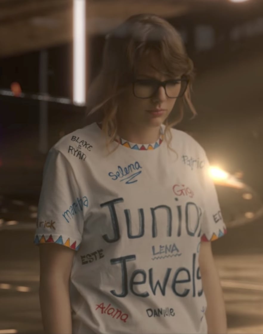 What Are The Names On Taylor Swift S Shirt In Music Video Popsugar Celebrity Uk