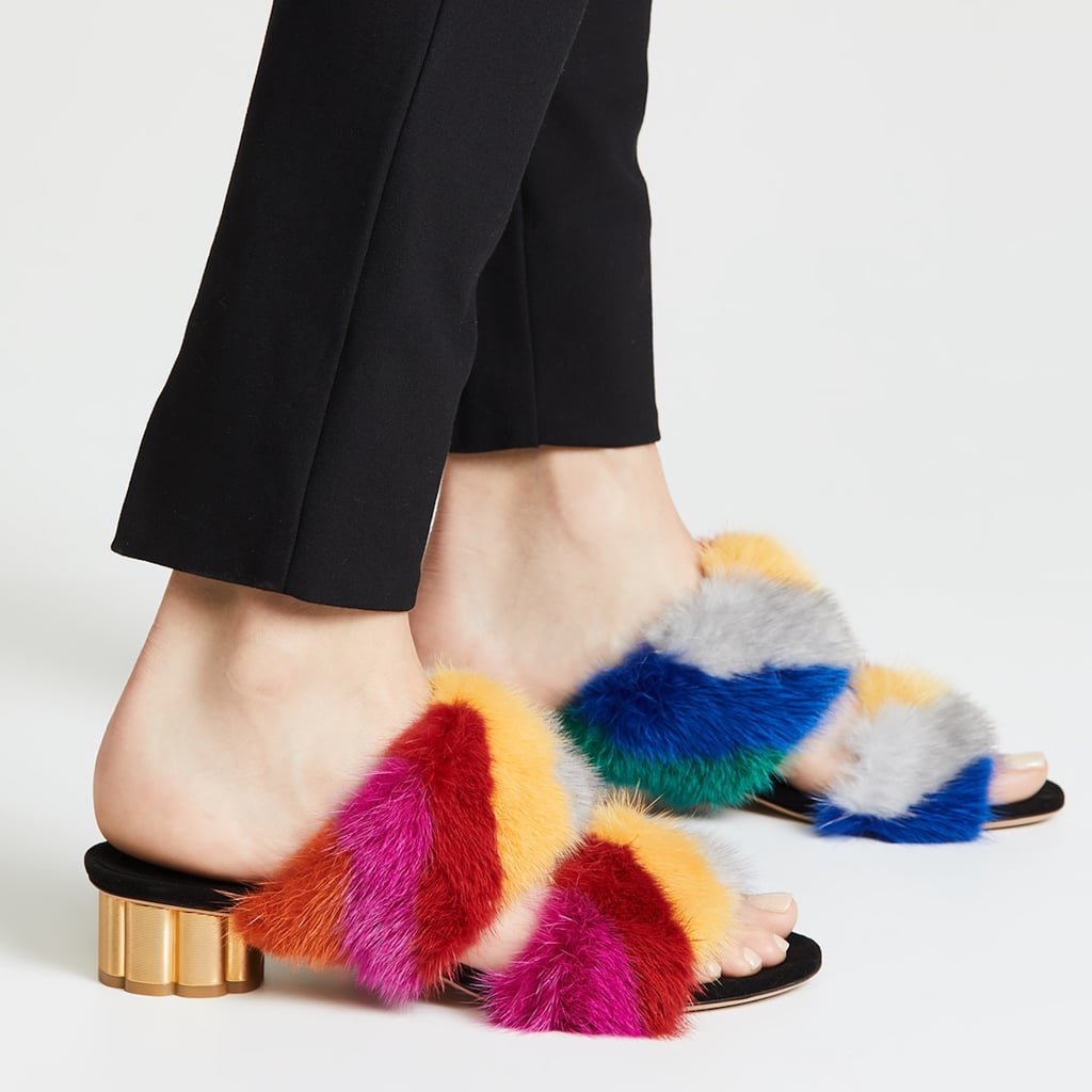 Ferragamo fur slippers discount