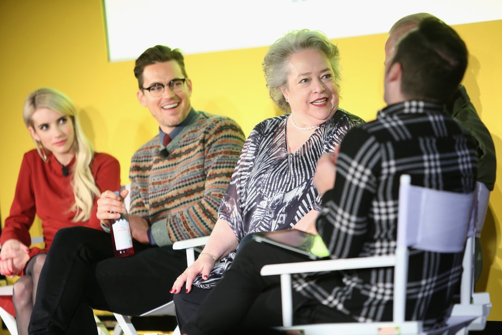 Emma Roberts, Matt Bomer, Kathy Bates, Ryan Murphy, and Tim Stack