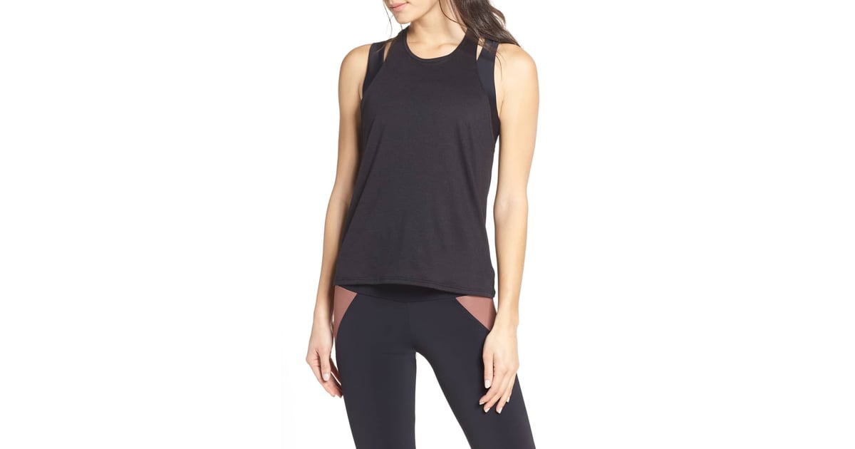 Onzie Flow Back Cutout Tank Best High Neck Tank Tops Popsugar Fitness Photo 4 