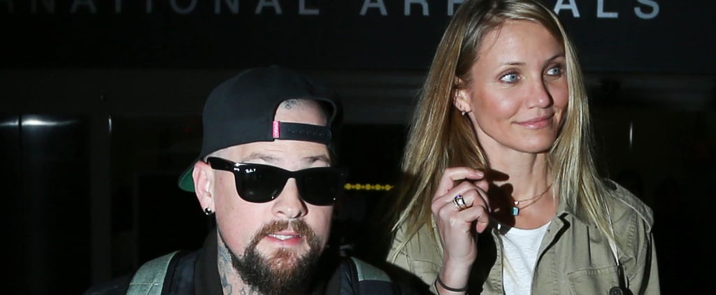 Cameron Diaz and Benji Madden Hold Hands LAX August 2015