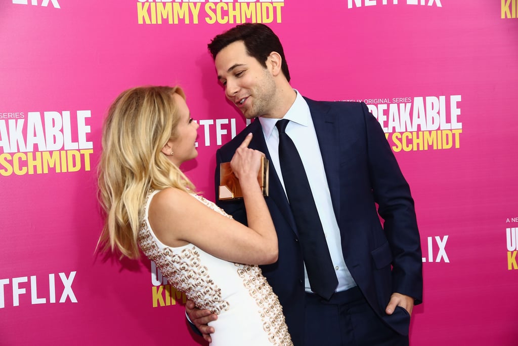 Anna Camp and Skylar Astin at Kimmy Schmidt Premiere 2016