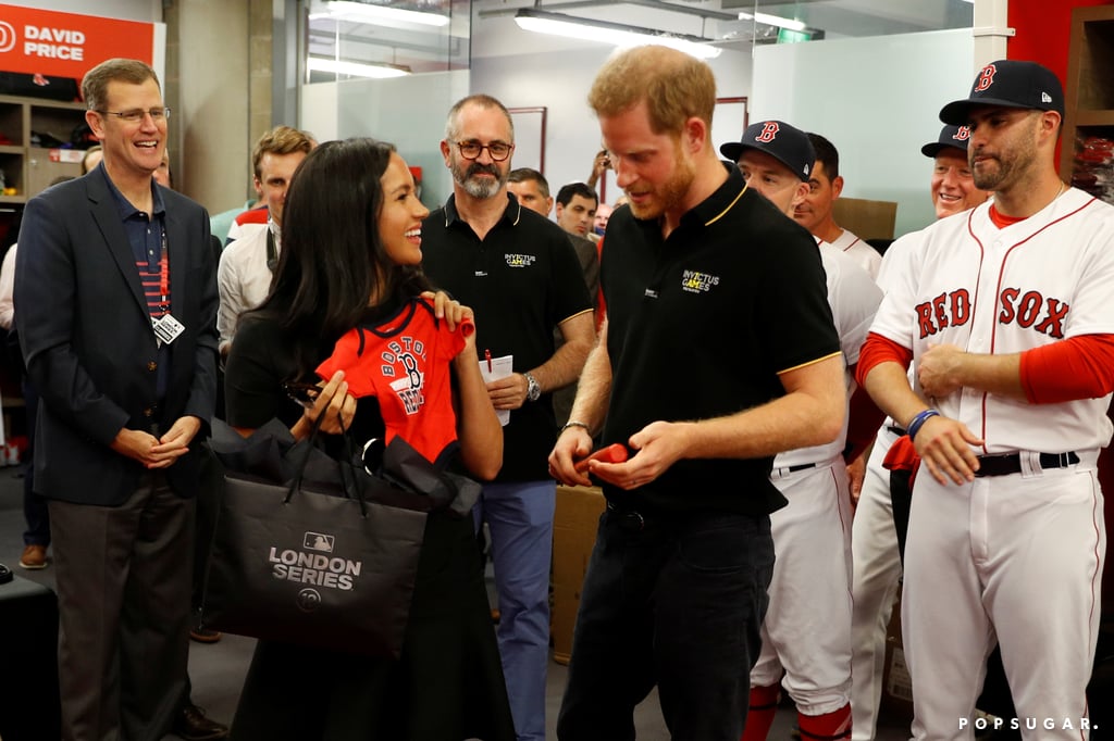 Prince Harry and Meghan Markle at MLB Game Pictures 2019