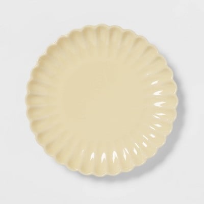 Threshold Stoneware Small Scallop Plate