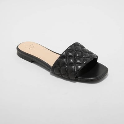 A New Day Women's Ama Quilted Slide Sandals