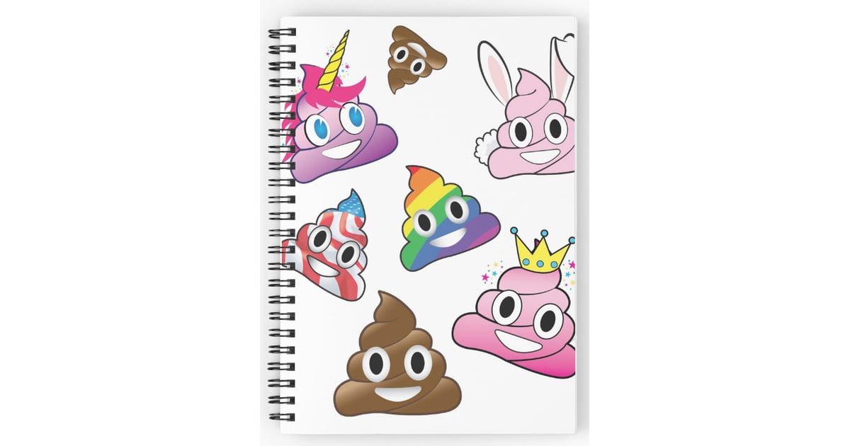 Silly Whacky Fun Poop Emoji Spiral Notebook Emoji Back to School