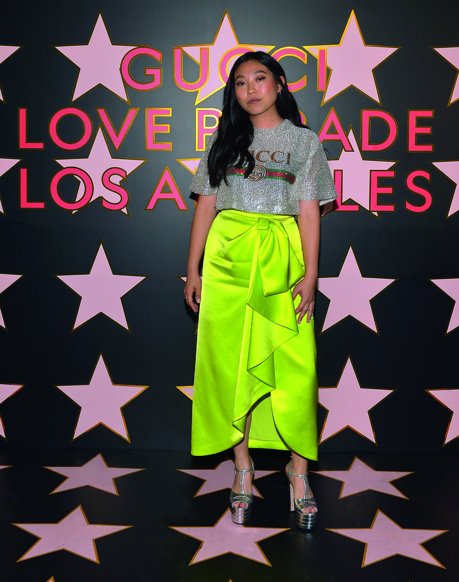 Awkwafina at the Gucci Love Parade Runway Show | Gucci Shuts Down Hollywood  Blvd. With Macaulay Culkin on the Runway, Lizzo in the Front Row | POPSUGAR  Fashion Photo 10