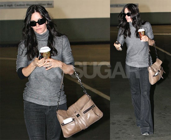 Courtney Cox with Coffee