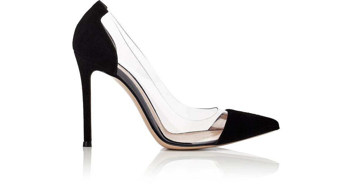 gianvito rossi plexi pumps white