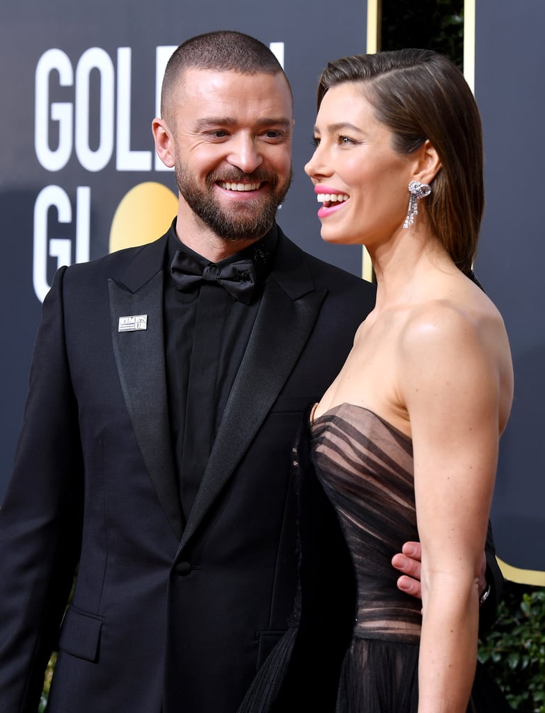 Justin and Jessica stayed close on the Golden Globes red carpet in January 2017.