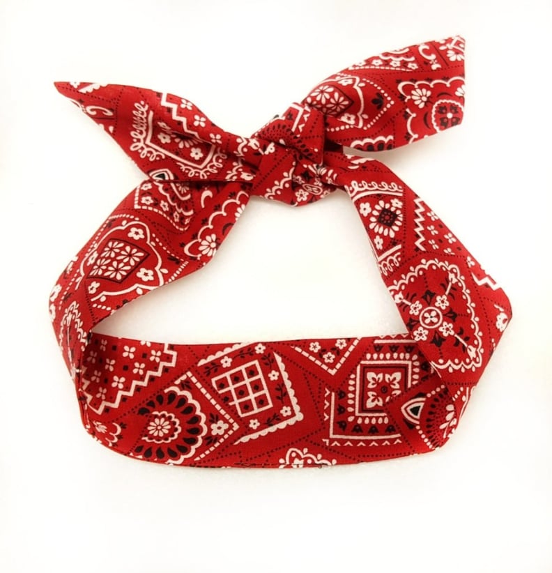 Red Bandana Paisley Scarf